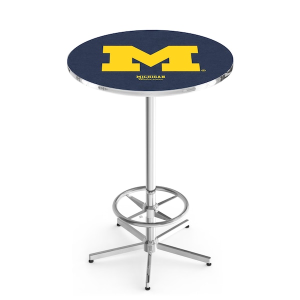 42" Chrome Michigan Pub Table